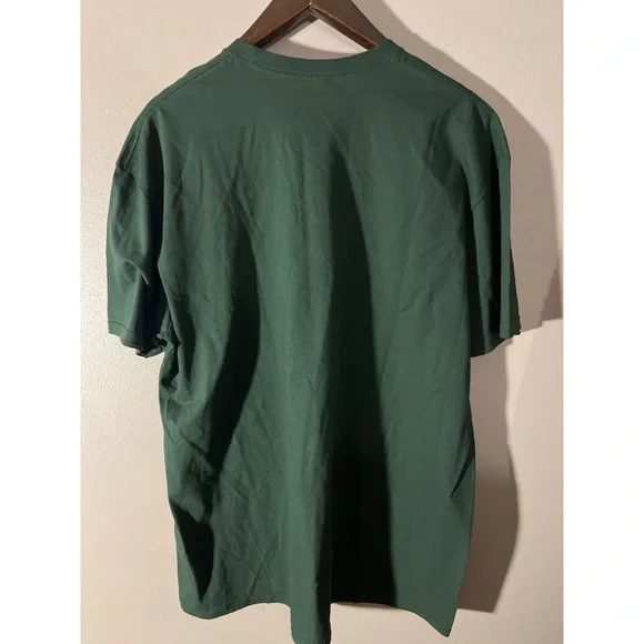 Vans Men's Dark Green Tee with Yellow Logo - Picture 3 of 3